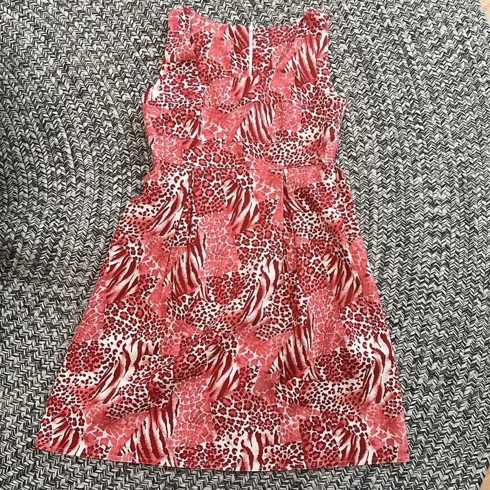 Pink Animal Print Sleeveless Dress designer